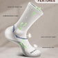 BULLIANT Compression Socks for Men 6Pairs, Athletic Crew Socks Cushioned For Men Sports Running-Arch Support