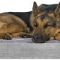 Furhaven Orthopedic Dog Bed for Large Dogs w/ Removable Bolsters & Washable Cover, For Dogs Up to 95 lbs - Faux Fur & Velvet Sofa - Smoke Gray, Jumbo/XL