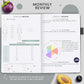 Clever Fox Wellness Planner - Weekly & Daily Health and Wellness Log, Food Journal & Meal Planner Diary for Calorie Counting, Notebook for Medical Condition Tracking, A5-Sized - Silver Black