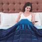 King Size Weighted Blanket for Adults (30 lbs, 80” x 87”, Navy & Blue) Cooling Heavy Blanket for Sleeping Perfect for 290-310 lbs, Breathable Blanket for Adults & Couple All Season, Machine Washable