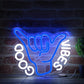 Good Vibes Neon Sign USB Powered for Room Decor, LED Neon Light Sign Dimmable Neon Wall Sign for Game Room Party Decoration Man Cave Kids Bedroom Wall Art 13 * 10.5 Inches