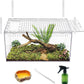 【No Assembly】 Reptile Tank Enclosure with Magnetic Button.16" * 10" * 8" Thicken Snake Enclosure Cage,Batch Stackable Reptile Breeding Tank for Insect,Fish,Tarantula,Hermit Crab,Jumping Spider