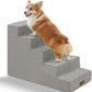 GGIB Dog Stairs for Small Dogs Cats Non-Slip Dog Steps for High Bed Pet Stairs for Sofa Couch Pet Ramp Pet Steps with Removable Washable Cover, Light Grey, 22" H, 5-Step