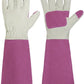 HANDLANDY Rose Pruning Gardening Gloves for Men & Women, Thornproof Long Gauntlet Gloves, Pigskin Leather - Breathable & Durability (Medium)