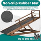 Dog Ramp for Bed, Adjustable Pet Ramps for Dog to Get on Bed, Non-Slip Rubber Surface - Folding Wooden Dog Ramp for Small/Large/Old Dogs, Adjustable up to 23.5 inch High Beds, Safety Railings