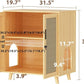 Lovinouse Large Cat Litter Box Enclosure,Hidden Kitty Litter Furniture with Sisal Covered Doors,2-Layer Wooden Cat Washroom Cabinet w/Adjustable Shelf,Side Table for Living Room,Natural