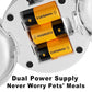 Automatic Dual Cats Feeder for 2 Cats,6 Meals/Day,12 Portions/Meal,Dual Power Auto Pet Feeder Dry Food Dispenser,Flexible Schedule Timer 10S Voice Record (White, ABS Dual Bowls)