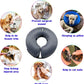 Katoggy Inflatable Dog Recovery Collar,Soft Blow-up Protective Recovery Dog Cone,Pet Donut Cone Collar,Comfy Elizabethan Collar After Surgery for Medium Dog to Prevent from Biting & Scratching,Small