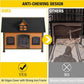 Aivituvin Large Dog House Anti-Chewing Metal Frame Design Insulated Wooden Dog Kennel with Unique Design Roof, Weatherproof Dog House for Outdoor Indoor