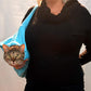 Cozy Comfort Carrier - Large Light Blue Cat Carrier and Cat Restraint Bag for Medication Administration, Grooming, Vet Visits, Dental Care, and Nail Trimming