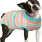 FUAMEY Recovery Suit for Dogs After Surgery,Soft Breathable Dog Bodysuit E-Collar & Cone Alternative Surgical Suit,Male Female Dog Neuter Spay Suits Anti Licking Wounds Onesie Mint Green Stripes M