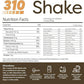 310 Nutrition All In One Meal Replacement Shake Fiber Rich Vegan Superfood Blend Natural Sweeteners Low Carb Shake, Keto & Paleo Friendly Gluten Free 26 Essential Vitamins & Minerals