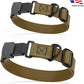 Dogline Biothane Waterproof Dog Collar with Herm Sprenger Stainless Steel Quick Release Buckle – Heavy Duty Tactical Durable Collar for Dogs – Comfortable and Safe Pet Collar, W 3/4" L 12-19", Brown