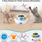 3in1 Interactive Cat Toys Moving Ambush Feather, Spinning Butterfly, Track Balls, Rechargeable Automatic Activated Kitten Toys for Indoor Cats, Cat Feather Toy for All Breeds
