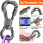 Tresbro 20FT Reflective Tie Out Cable for Dogs Up to 250 Pounds, Steel Wire Lead Leash Cable with Stainless Rotatable Buckle, Lightweight and Enduring, Dog Chains Outside for Outdoor, Yard, Purple