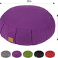 Round Zafu Meditation Cushion, D=15" H=5.5" Zabuton Meditation Pillow, Yoga Bolster/Pillow, Floor seat, Zippered Organic Cotton Cover, Natural Buckwheat, Kneeling Pillow