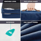 Friends Forever Orthopedic Dog Bed, Bolster Dog Bed with Memory Foam Pet Couch Sofa and Removable Washable Cover, Ally Navy, 42x32x7