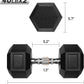 RitFit 5-650 LBS PVC Encased Hex Dumbbell Sets with Optional Rack for Home Gym, Hand weight with Chrome Handle for Strength Training, Workouts