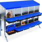Chicken Nesting Box, 10 Hole 2 Layer Hen Nest Boxes with Legs, Roll Away Eggs Laying Boxes,Cleanable Pull Out Hen Roosting Boxes