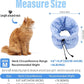 Cat Recovery Collar, Soft Adjustable Cone for Cats and Kittens, Lightweight Waterproof Elizabethan Collar for After-Surgery Care, Prevent Licking and Scratching, Neck Protector for Pets（Light Blue,M）