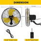 VENTISOL 20 Inch Wall Mount Fan Oscillating, High Velocity Industrial Wall Fan for Indoor, Commercial, Residential, Warehouse, Greenhouse, Workshop, Basement