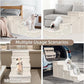 Dog Stairs with Storage, 4-Step Folding Pet Steps for Small Dogs and Cats, Pet Steps Storage with Zip, Pet Stairs for High Bed, Couch and Car Ramp (Beige, 4 Steps no Condo)