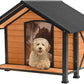 Dog House Outdoor & Indoor, Dog Kennel for Winter, Insulated Puppy Shelter for Small & Medium & Large Dogs,Unique All-Around Iron Frame (Medium)
