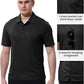 TBMPOY Men's Polo Shirts with Pocket Short Sleeve Quick Dry Casual Sports Outdoor Golf Shirt