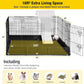 Aivituvin Rabbit Pen Indoor Bunny Pet Playpen Large Guinea Pig Outdoor Exercise Run Pet Enclosure-Playpen ONLY