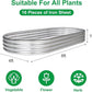 JERIA 2 Pcs 8×4×1ft Oval Raised Garden Bed,Galvanized Raised Garden Bed Kit Outdoor Metal Gardening Planter Box for Vegetable, Fruits, Flower，Herbs