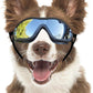 Dog Goggles Dog Sunglasses for Medium to Large Breed Anti-UV Eye Protection with Adjustable Straps- Silver