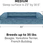 Furhaven Cooling Gel Dog Bed for Medium/Small Dogs w/ Removable Bolsters & Washable Cover, For Dogs Up to 35 lbs - Faux Fur & Velvet Sofa - Harbor Blue, Medium