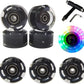 FREEDARE Roller Skate Wheels 54mm/58mm and Bearings Indoor Outdoor Luminous Light Up 83A with T Tools for Double Row Skating and Skateboard (8 Pack)