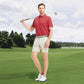 Rouen Mens Golf Shirt Moisture Wicking Dry Fit Performance Stripe Casual Collared Short Sleeve Golf Polo Shirts for Men