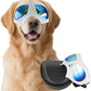 Dog Goggles for Medium-Large Breeds Windproof Anti-UV Pet Sunglasses with Adjustable Straps for Large Dog - White