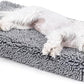Stoutwool 4" Indestructible Dog Bed - Orthopedic Chew Proof Dog Crate Pad - Fluffy Kennel Mat for Aggressive Chewers - Ideal for Small Breeds & Fits 24-Inch Crate - 23"x16", Charcoal