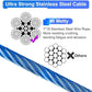 Tie Out Cable for Dogs,50FT Dog Leads,Heavy Duty Tie Out Cable for Large Dogs Up to 125lbs,Durable Dog Runner Tether Line for Outdoor,Yard