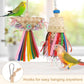 Wontee Bird Colorful Shredding Crinkles Foraging Toys Natural Sola Ball for Parrots Cockatiels Conures Budgies Senegal (Shredder Toys (2 Pack))