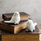 Gold Wash Distressed Cement Birds | Set of 2