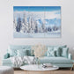 Nature Wall Art Prints - Ocean Forest Mountain Lake Canvas Landscapes - Small to Extra Large Living Room Bedroom Kitchen Bathroom Décor (Snow Covered Trees on Mountain, 35L" x 53W" - 3 Panels)