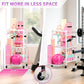 3-Tier Home Gym Storage Rack, Adjustable Yoga Mat Storage Rack, 250LBS Metal Workout Equipment Storage Cart with Large Basket & Lockable Wheels for Mats, Bands, Foam Rollers, Yoga Block