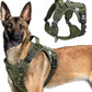 rabbitgoo Tactical Dog Harness for Large Dogs, No Pull Military Service Vest with Handle & Molle, Easy Control for Training Walking, Adjustable Reflective Straps, Green camo, XL
