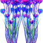 AQUANEAT Artificial Fish Tank Plants, Plastic Aquarium Accessories Large, 15.5 inch Purple Decorations, 2pcs