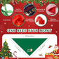 200 Pcs Christmas Dog Bandana Bulk with Sayings Pet Bandanas Triangle Scarf Bibs Washable Puppy Kerchief Adjustable Grooming Supplies for Small Medium Large Dog Cat Costume Accessories