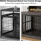 IRONCK Extra Large Dog Crate Furniture, 43.3 inches Wooden Dog Crate with Storage and 4 Hooks, Heavy Duty Pet Crate for Large Dog, Decorative Pet Cage for Indoor (30" L x 43.3" W x 41.1" H)