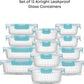 JoyJolt 24pc Borosilicate Glass Storage Containers with Lids | 12 Airtight/Freezer Safe Food Storage Containers for Pantry and Kitchen | Meal Prep Container for Lunch | Glass Tupperware Set