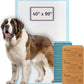 PETSWORLD Mega-Sized Dog Pee Pads (40" x 99") –4XL Gigantic Pet Piddle Pads for Puppy Training, Incontinence–Doggie Absorbent Mat with Adhesive Sticky Tape –Leak Proof, 5-Layer Protection (60 Count)