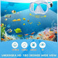 Greatever Dry Snorkel Set,Panoramic Wide View,Anti-Fog Scuba Diving Mask,Professional Snorkeling Gear