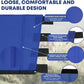 Premium 4-Pack Horse Fly Boots & Leggings Loose-Fit Fine Mesh with Stay-On Fasteners, Support Strips & Anti-Stomp Design Breathable Non-Slip Protection Leg Wrap (Large) Royal Blue