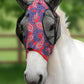 Harrison Howard Super Comfort Stretchy Fly Mask Large Eye Space with UV Protection Soft on Skin with Breathability Orange Paisley M Cob